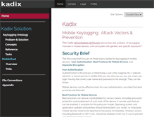 Tablet Screenshot of kadix.ca